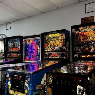Lots of pinball machines!