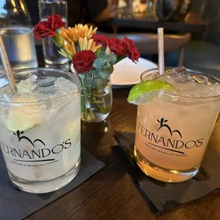 Traditional Caipirinha and Paloma