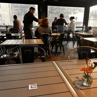 "Outside" dining area.