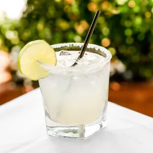 Anita Margarita - Sauza Blue silver tequila, triple sec, and fresh lime, juice on the rocks.
