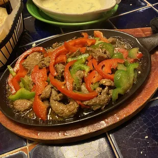 Steak fajitas (I requested no onions)