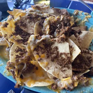 Fernando&apos;s nachos.. dried ground beef