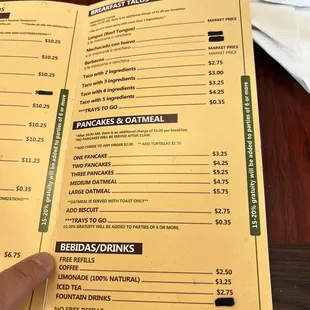 a hand holding a menu
