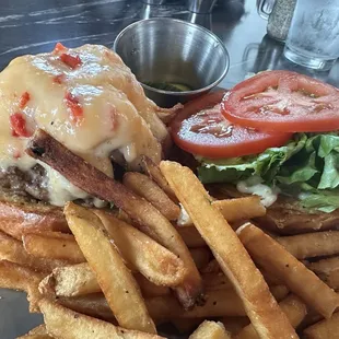 Pimento cheese burger