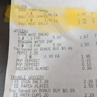 Price I paid for banquet basics meals during a sale claiming that it was $5 for $5. They charged me way more than $5.