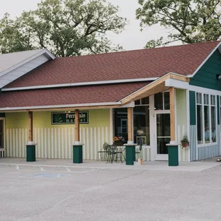 the front of the building