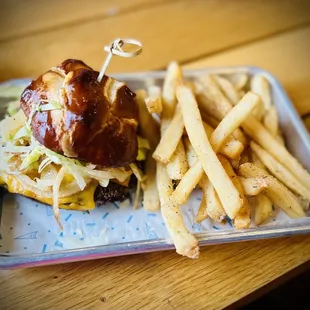 a sandwich and french fries