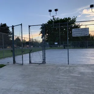 Ex-tennis courts, now for roller anything or futsal