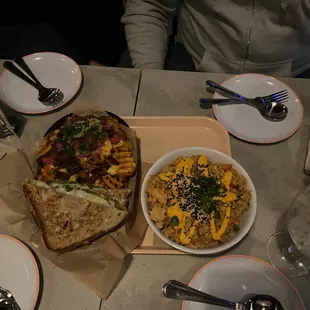 Delicious! The fried rice, nacho fries, fancy grilled cheese