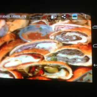 Assorted Stromboli tray