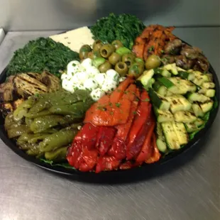 Assorted grilled veggie tray