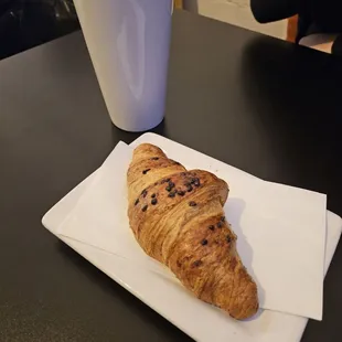 Dirty Chai and chocolate croissant