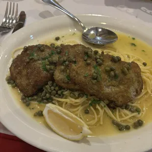 Vitello Scallopini with piccata sauce