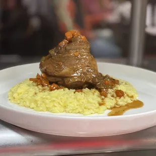 Lamb Shank, Saffron Risotto