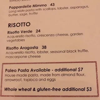 Paleo Pasta Additional "Our paleo options made national news"