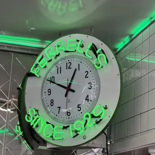 a neon clock