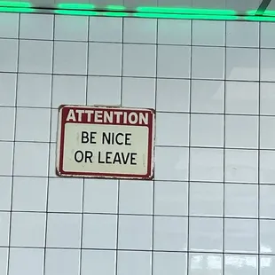Posted signage