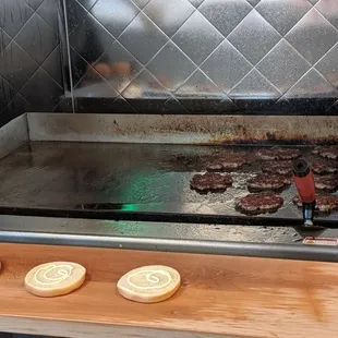 Burgers, from the counter