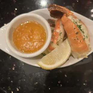 Scampi w garlic butter