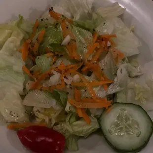 House salad with their house dressing.