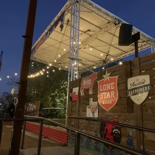 Outdoor stage out back
