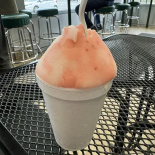 Lemon and strawberry Italian ice