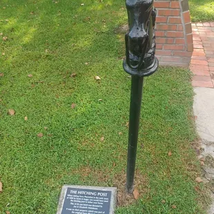 The old hitching post that is still in use.