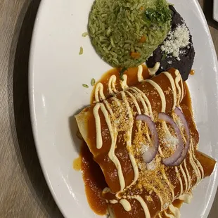 Shrimp enchiladas (off menu)