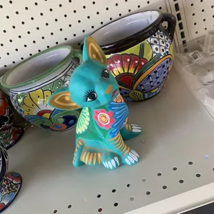 Lots of Talavera potery. This lil guy was quite cute.
