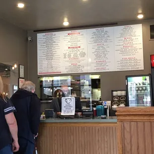 Place order at the counter and food is brought out.