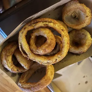 Onion rings! Only 1 size order, enough for 2 to share.