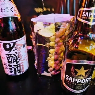 a variety of beverages