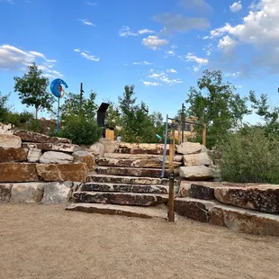 Picnic area with rock seats