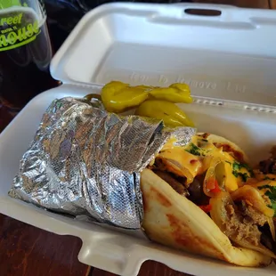 Cheesesteak pita. Mother F*ck this was good.