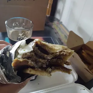 Close up of classic gyro