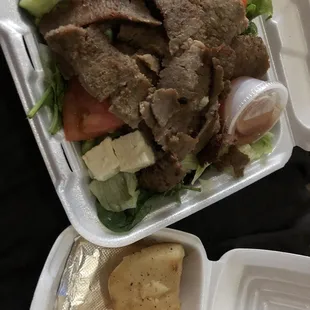 Greek Salad  With Delicious side of Greek style potatoes