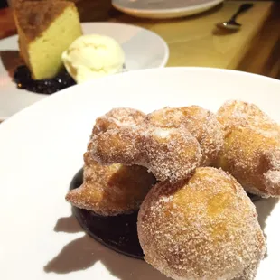 Lilikoi Bombilinos aka Malasadas with Lilikoi creme &amp; a vanilla butter cake