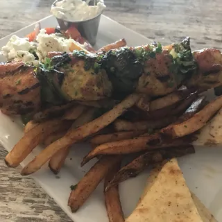 Chicken Souvlaki Platter