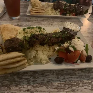Beef Souvlaki Platter