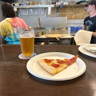 Beer and pizza