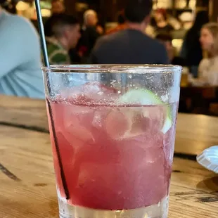 a drink in a glass with a straw