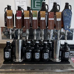Lucky's Elixir Kombucha and Messenger Cold Brew Coffee on tap.