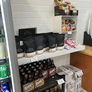 Messenger coffee bags and candies