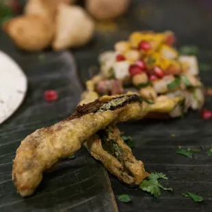 Stuffed chili pakora