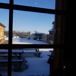 outside