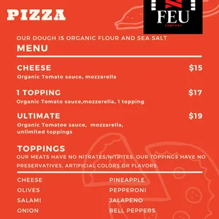 Menu Selections; upon availability.