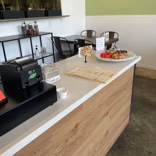 a coffee shop counter