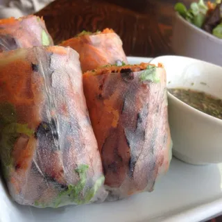 2 Pieces BBQ Pork Sausage Spring Rolls