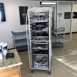 Rolling Metro rack packed with amazing products!