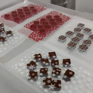 Them pretty patterns. Holiday patterns for a holiday team outing!